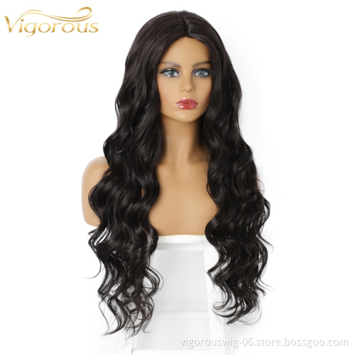 Plucked Hairlinde Wavy Cheap High Quality For Black Women Heat Resistant Hair Extension Lacefront Synthetic Wigs
